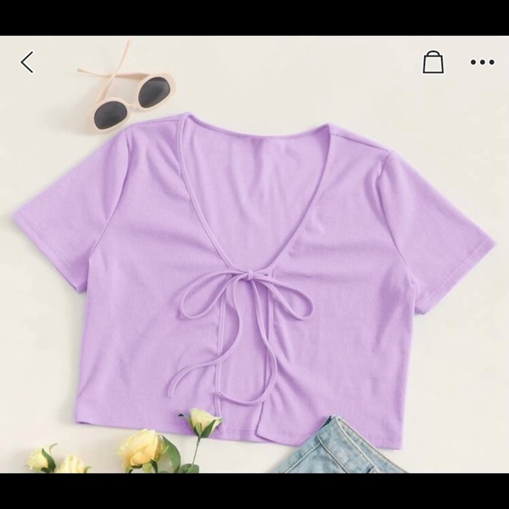 Plus size tie front shirt